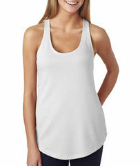 6933 Next Level The Racerback Terry Tank White