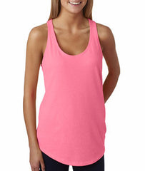 6933 Next Level The Racerback Terry Tank Neon Heather Pink