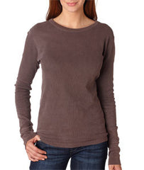 7015 Chouinard Ladies' Long-Sleeve Micro Thermal Chocolate Pgmdye