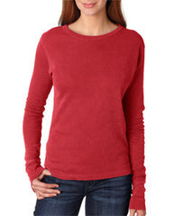 7015 Chouinard Ladies' Long-Sleeve Micro Thermal Crimson Pgmdye