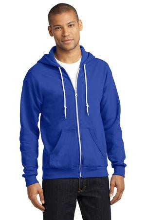Anvil Full-Zip Hooded Sweatshirt. 71600 Royal Blue