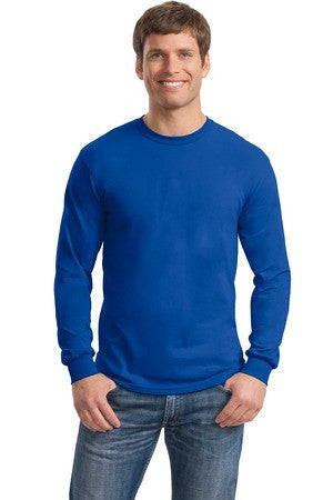 Gildan - DryBlend 50 Cotton/50 Poly Long Sleeve T-Shirt. 8400 Royal