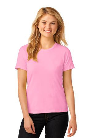 Anvil Ladies 100% Ring Spun Cotton T-Shirt. 880 Charity Pink