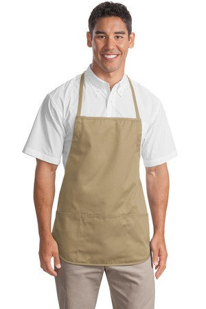 Port Authority Medium Length Apron.  A525 Khaki