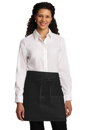 Port Authority Easy Care Half Bistro Apron with Stain Release. A706 Black