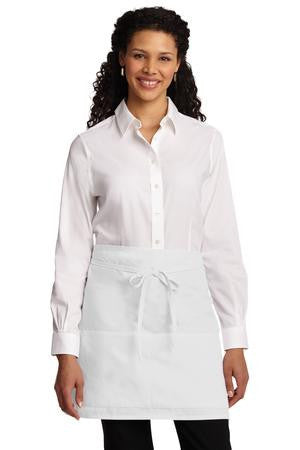 Port Authority Easy Care Half Bistro Apron with Stain Release. A706 White