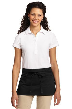 Port Authority Easy Care Reversible Waist Apron with Stain Release. A707 Black