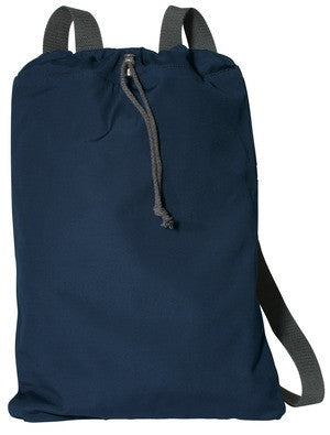 Port Authority Canvas Cinch Pack. B119 Navy/Charcoal
