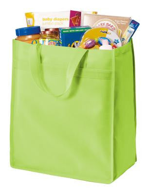 Port & Company Standard Polypropylene Grocery Tote. B159 Lime