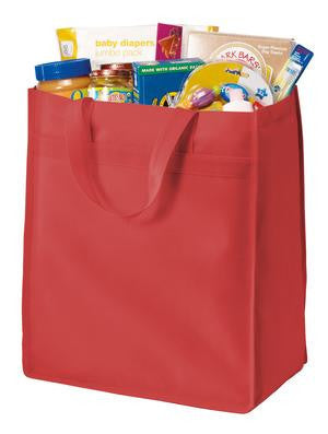 Port & Company Standard Polypropylene Grocery Tote. B159 Red