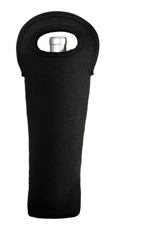 Port Authority Neoprene Single Bottle Wine Tote. BG900 Black