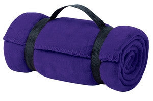Port & Company - Value Fleece Blanket with Strap.  BP10 Purple