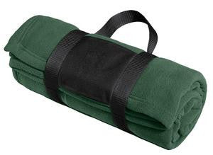 Port Authority Fleece Blanket with Carrying Strap. BP20 Forest green