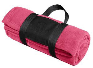 Port Authority Fleece Blanket with Carrying Strap. BP20 Pink blossom