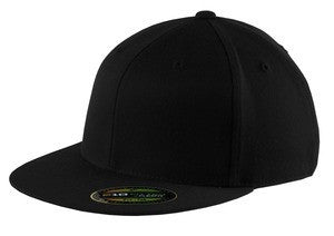 Port Authority Flexfit Flat Bill Cap. C808 Black