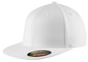 Port Authority Flexfit Flat Bill Cap. C808 White