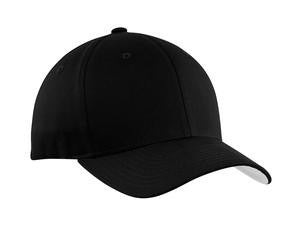 Port Authority Flexfit Cotton Twill Cap. C813 Black
