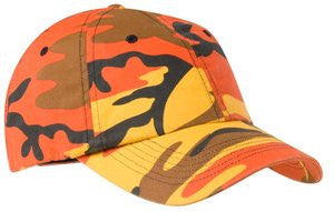 Port Authority Camouflage Cap.  C851 Orange camo