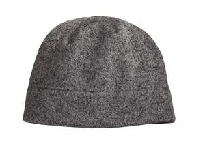 Port Authority Heathered Knit Beanie. C917 Grey Heather/Black
