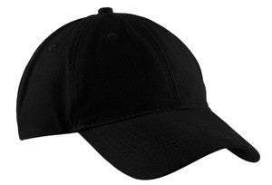 Port & Company - Brushed Twill Low Profile Cap.  CP77 Black