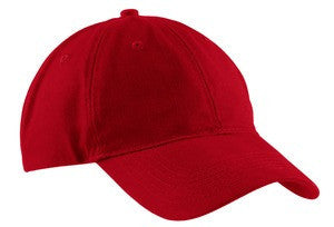 Port & Company - Brushed Twill Low Profile Cap.  CP77 Red