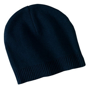 Port Authority 100% Cotton Beanie.  CP95 Navy