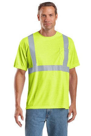 CornerStone - ANSI 107 Class 2 Safety T-Shirt.  CS401 Safety Yellow/ Reflective