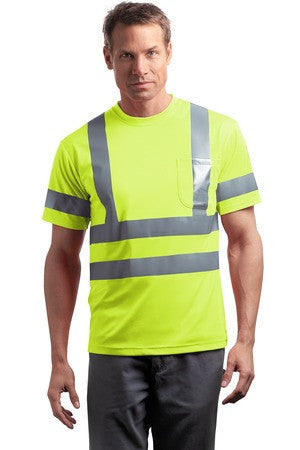 CornerStone - ANSI 107 Class 3 Short Sleeve Snag-Resistant Reflective T-Shirt. CS408 Safety Yellow