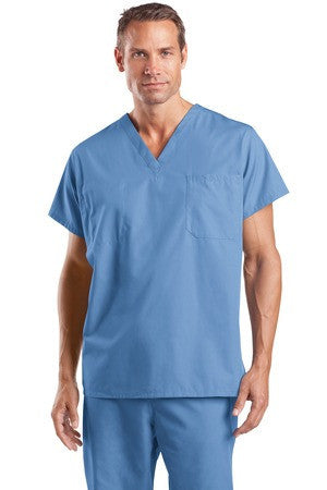 CornerStone - Reversible V-Neck Scrub Top.  CS501 Ceil blue