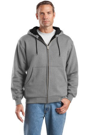 CornerStone - Heavyweight Full-Zip Hooded Sweatshirt with Thermal Lining.  CS620 Athletic Heather