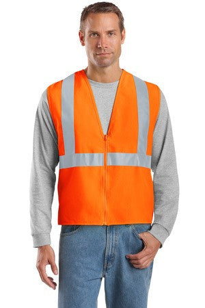 CornerStone - ANSI 107 Class 2 Safety Vest.  CSV400 Safety Orange/ Reflective