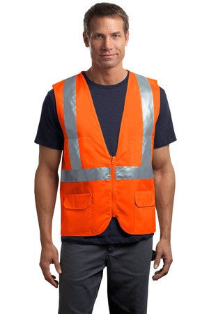 CornerStone - ANSI 107 Class 2 Mesh Back Safety Vest. CSV405 Safety Orange