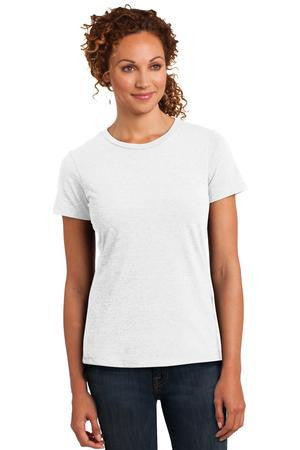 District Made Ladies Perfect Blend Crew Tee. DM108L White
