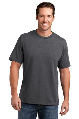 District Made Mens Perfect Blend Crew Tee. DM108 Heathered charcoal