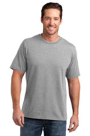 District Made Mens Perfect Blend Crew Tee. DM108 Light heather grey