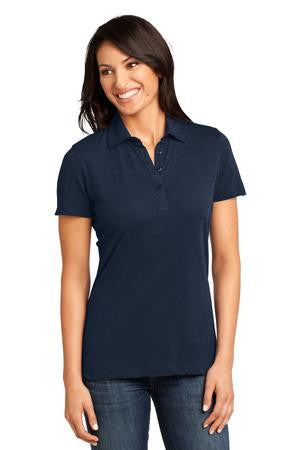 District Made - Ladies Slub Polo. DM450 New navy