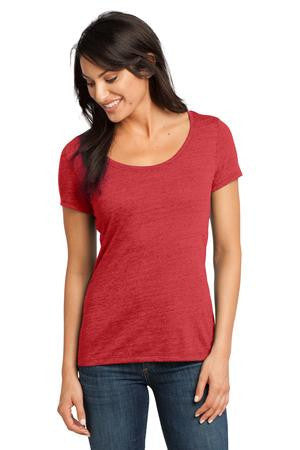 District Made - Ladies Textured Scoop Tee. DM471 New red