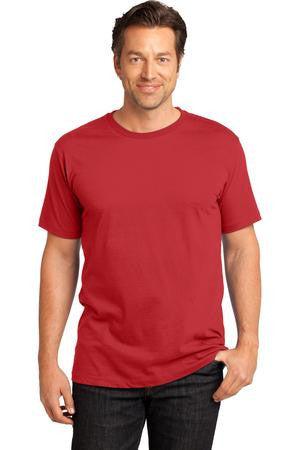 District Made Mens Perfect Weight Crew Tee. DT104 Classic red
