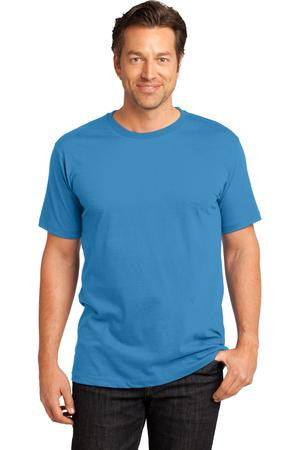 District Made Mens Perfect Weight Crew Tee. DT104 Clean denim