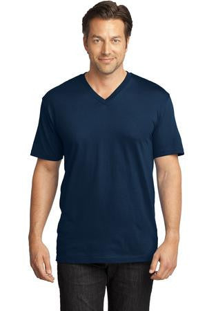 District Made Mens Perfect Weight V-Neck Tee. DT1170 New navy