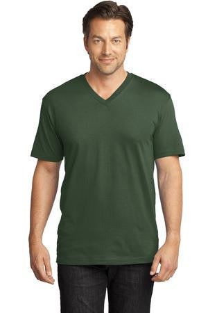 District Made Mens Perfect Weight V-Neck Tee. DT1170 Thyme green