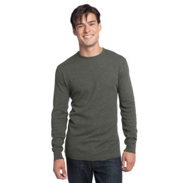 District - Young Mens Long Sleeve Thermal.  DT118 Deep Heather