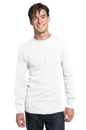 District - Young Mens Long Sleeve Thermal.  DT118 White