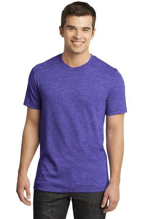 District - Young Mens Gravel 50/50 Notch Crew Tee. DT1400 Purple gravel
