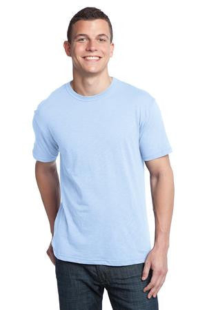 District - Young Mens Slub Crew Neck Tee. DT140 Ice blue