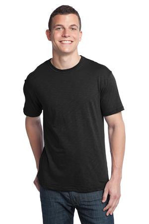 District - Young Mens Slub Crew Neck Tee. DT140 Jet black