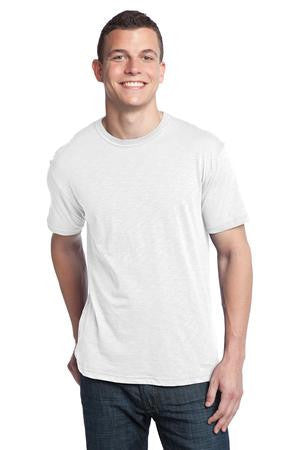 District - Young Mens Slub Crew Neck Tee. DT140 White