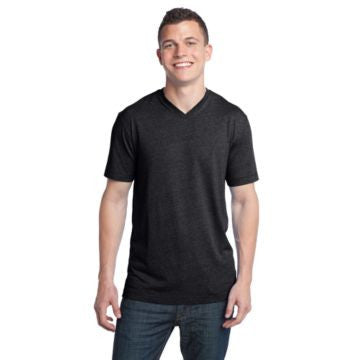 District - Young Mens Tri-Blend V-Neck Tee DT142V Charcoal Heather