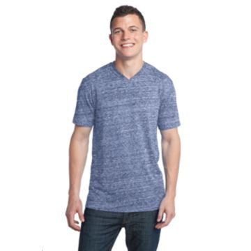 District - Young Mens Tri-Blend V-Neck Tee DT142V Navy Heather