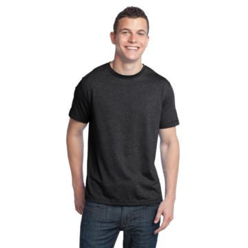 District - Young Mens Tri-Blend Crew Neck Tee. DT142 Charcoal Heather